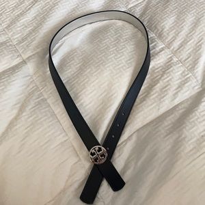 Tory Burch - Reversible Blue and Silver Belt